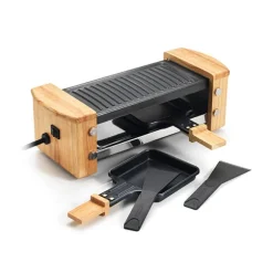 Appareil à raclette pour 2 personnes KCWOOD.2 finitions bois 350 W Kitchen Chef Professional