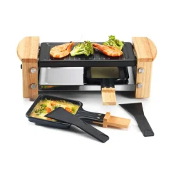 Appareil à raclette pour 2 personnes KCWOOD.2 finitions bois 350 W Kitchen Chef Professional