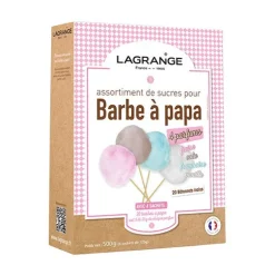 Assortiment sucres à barbe à papa 4 arômes 500 g Lagrange