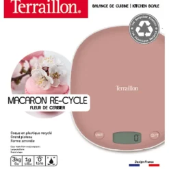 Balance de cuisine digitale 3 kg Macaron Re-Cycle Terraillon