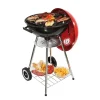 Barbecue à charbon rouge 41 cm Livoo