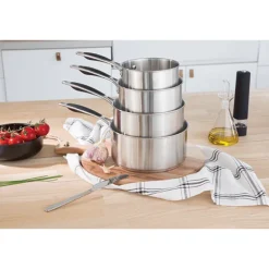 Batterie de cuisine 7 pièces tout inox Excell’Inox Mathon