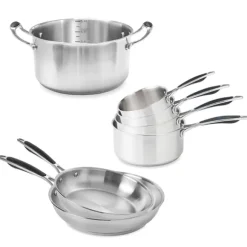 Batterie de cuisine 7 pièces tout inox Excell’Inox Mathon