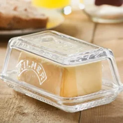 Beurrier en verre avec plat et couvercle Kilner