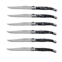 Bloc 6 couteaux à steak Laguiole lame inox 11 cm Jean Dubost