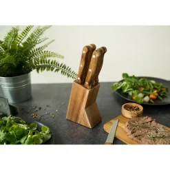 Bloc de 6 couteaux à steak en bois Livoo