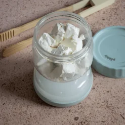 Bocal à cornichons en verre avec séparateur silicone 900 ml Pebbly