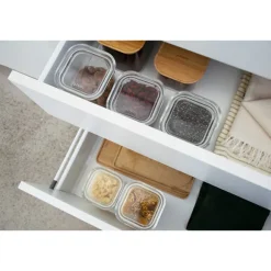 Boite carrée en verre 800ml Pebbly