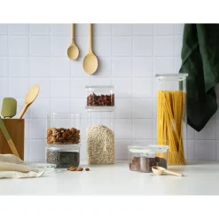 Boite carrée en verre 800ml Pebbly