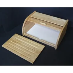 Boite à pain planche à découper 2 en 1 en bois