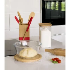Bol à mixer rond couvercle bambou 1.6L Pebbly