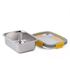Boîte de conservation en inox rectangulaire 1200 ml compatible micro-ondes Pika