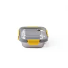Boîte de conservation en inox rectangulaire 820 ml compatible micro-ondes Pika