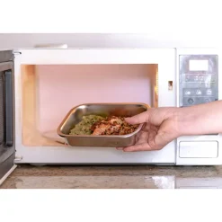 Boîte de conservation en inox ronde 650 ml compatible micro-ondes Pika