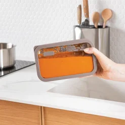 Boîte de conservation rectangulaire en inox avec couvercle en verre 1 L compatible micro-ondes Mathon