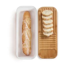 Boîte à pain couvercle bambou 39,5 x 15 cm Ibili