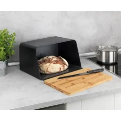Boîte à pain Kubo noire Wenko by Maximex