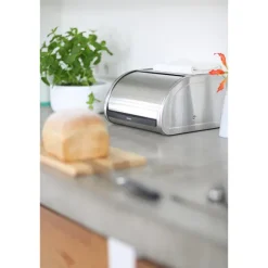 Boîte à pain Medium avec couvercle coulissant gris acier Brabantia