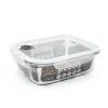 Boîte rectangulaire en verre 2,25 L Pebbly