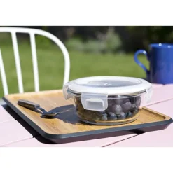 Boîte ronde en verre 400ml Pebbly
