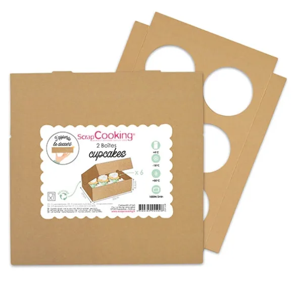 2 boîtes pour 6 cupcakes Scrapcooking