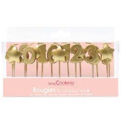 Bougies chiffres et étoiles Scrapcooking