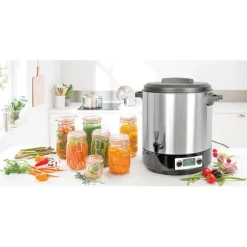 Bouilleur à bocaux inox 31 litres automatique 2000 W KCPST31LCD.IX Kitchen Chef Professional