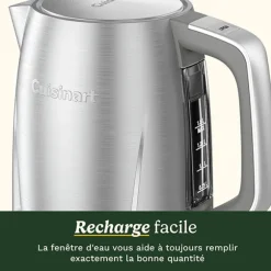 Bouilloire électrique en inox sans fil 1,5 L 3000 W Core Collection JK1600E Cuisinart