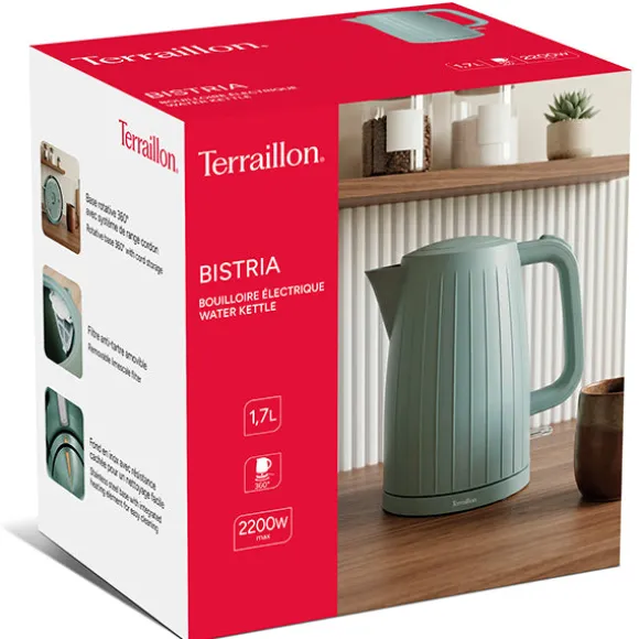 Bouilloire électrique sauge Bistria 1,7 L 2200 W Terraillon