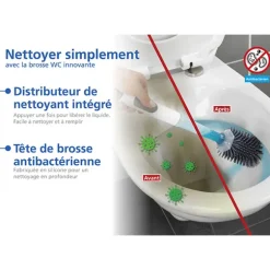 Brosse WC avec réservoir intégré 2 en 1 Wenko by Maximex
