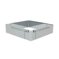 Cadre à entremets rectangulaire adaptable inox 21,5 cm De Buyer