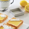 Cadre à tarte perforé en inox carré 8 cm Mathon