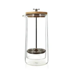 Cafetière à piston en verre double paroi Ogo