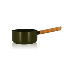 Casserole Ector induction aluminium revêtu manche en bois 18 cm vert Ogo