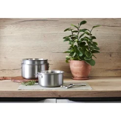 Casserole inox Alchimy Loqy sans manche 24 cm De Buyer