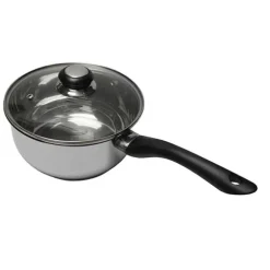 Casserole inox avec couvercle en verre 20 cm Baumalu