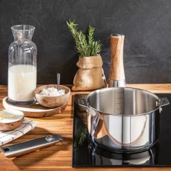 Casserole inox Clips’Inox sans manche 20 cm Mathon