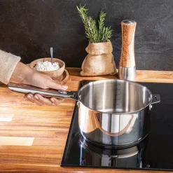 Casserole inox Clips’Inox sans manche 18 cm Mathon