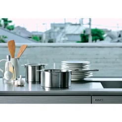 Casserole inox Strate sans manche 18 cm Cristel