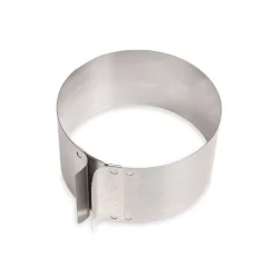 Cercle à gâteau extensible en inox 15,5 à 30 cm Mathon