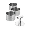 3 cercles de présentation en inox avec poussoir Mathon