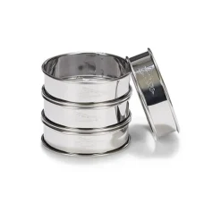 4 cercles à tarte inox 8 cm Patisse