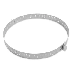 Cercle à tarte extensible perforé en inox Scrapcooking