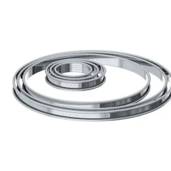 Cercle à tarte inox perforé 26 cm De Buyer