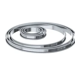 Cercle à tarte inox perforé 28 cm De Buyer