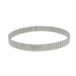 Cercle à tarte perforé cannelé acier inoxydable 28 cm De Buyer
