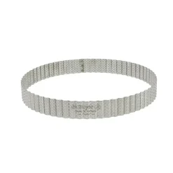 Cercle à tarte perforé cannelé acier inoxydable 20 cm De Buyer