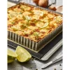 Cercle à tarte perforé carré cannelé 23 cm De Buyer