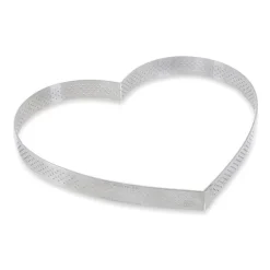 Cercle à tarte perforé Cœur 22 cm De Buyer
