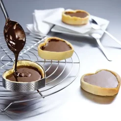 Cercle à tarte perforé Cœur individuel De Buyer